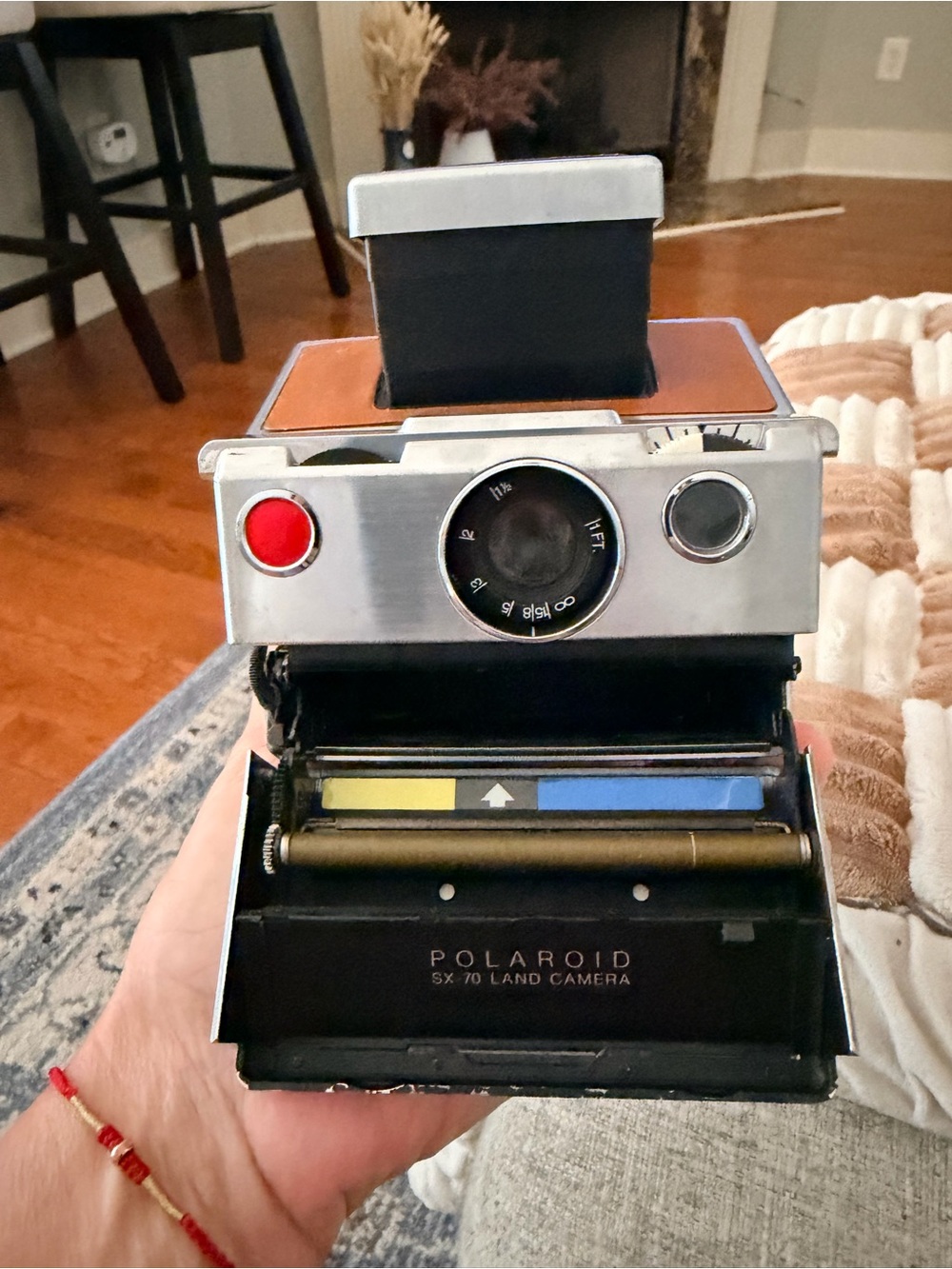 Polaroid SX-70 Land Camera - Black, Silver & Brown Instant Camera